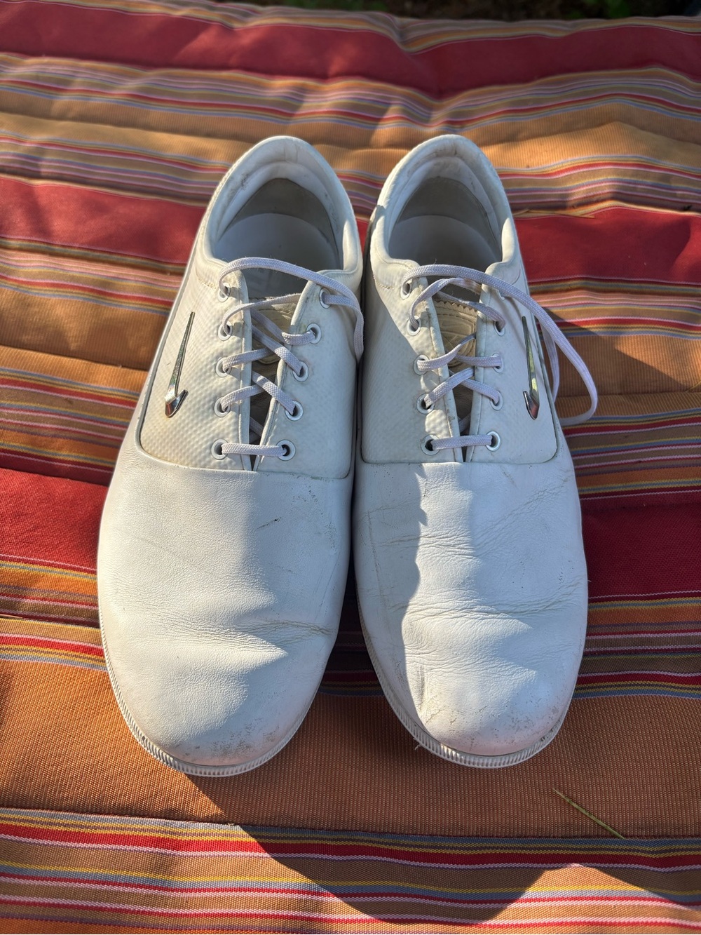 Nike White Low-Top Leather Lace-Up Sneakers